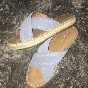 Aerosoles light Blue Suede Slip ons